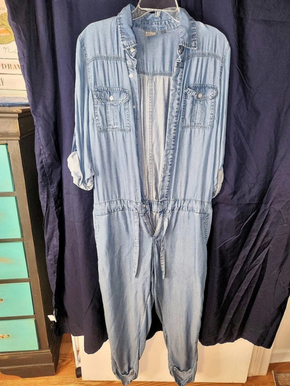 Soho Jeans Denim Utility Jumpsuit Size Medium Like New